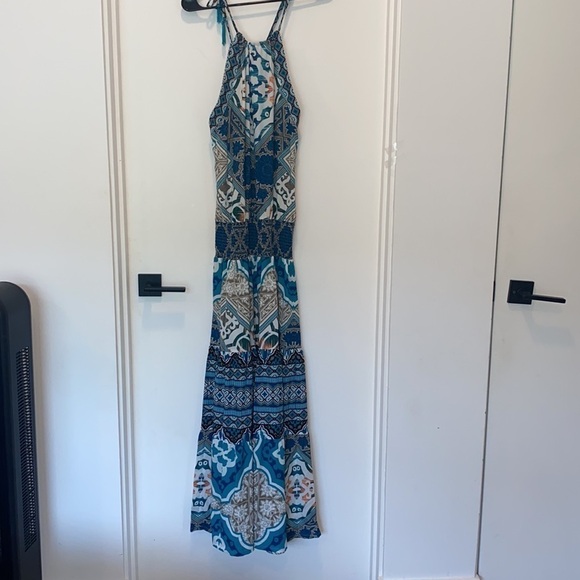 Hale Bob multi color sleeveless maxi dress size M - Picture 8 of 11